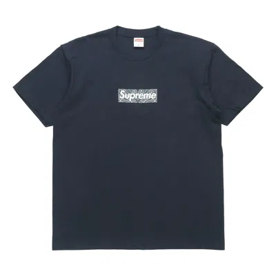 Supreme Fw19 Week 17 Bandana Box Logo Tee In Blue