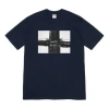 Supreme Fw19 Week 17 Bridge Tee Graffiti Printing Short Sleeve Unisex Navy Blue
