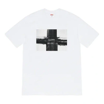 Supreme Fw19 Week 17 Bridge Tee Graffiti Printing Short Sleeve Unisex White