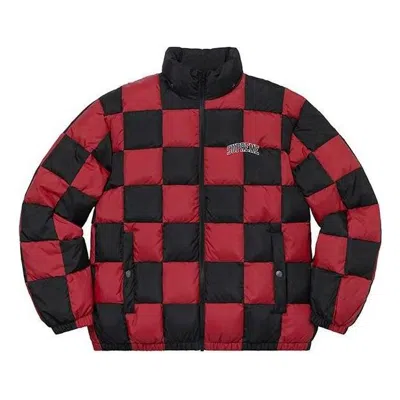 Supreme Fw19 Week 17 Checkerboard Puffy Jacket 'red'