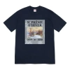 Supreme Fw19 Week 17 Dhiver Tee Winter Scene Printing Short Sleeve Unisex Navy Blue