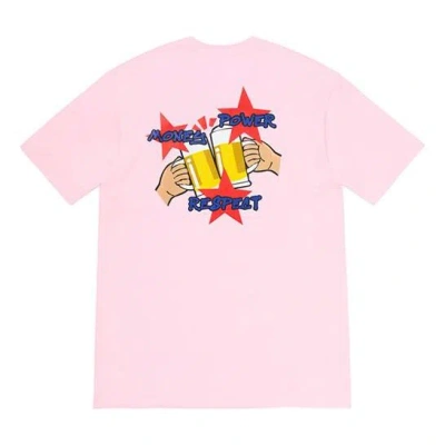 Supreme Fw19 Week 17 Money Power Respect Tee In Pink