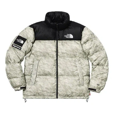 Supreme Fw19 Week 18 X The North Face Paper Print Nuptse Jacket In Multi