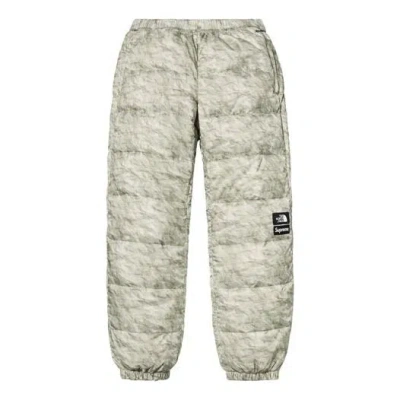 Supreme Fw19 Week 18 X The North Face Paper Print Nuptse Pant In Green