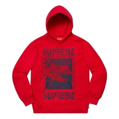 Supreme Fw19 Week 2 Doves Hooded Sweatshirt In Red