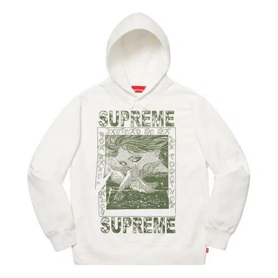 Supreme Fw19 Week 2 Doves Hooded Sweatshirt In White