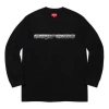 Supreme Fw19 Week 3 Chrome Logo L/s Top Logo In Black
