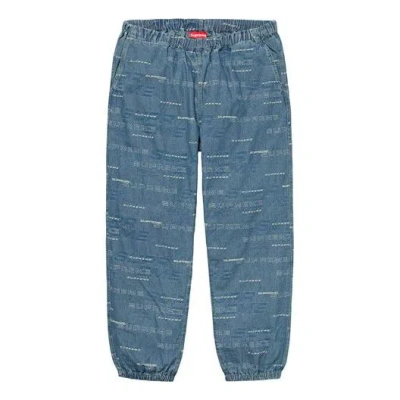Supreme Fw19 Week 3 Dimensions Logo Denim Skate Pant Logo In Blue