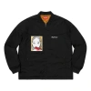 Supreme Fw19 Week 3 Mug Shot Crew Jacket Back Printing Unisex Black