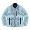 Supreme Fw19 Week 3 Reversible Bandana Fleece Jacket In Blue