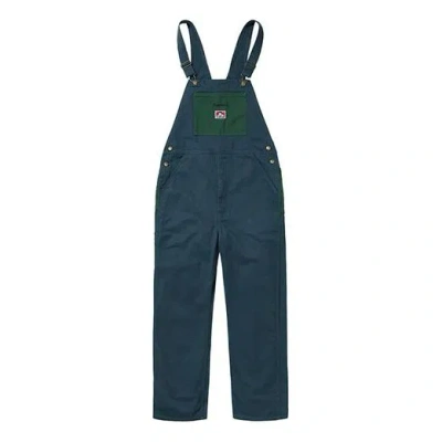 Supreme Fw19 Week 3 X Ben Davis Overalls Crossover Blue Green Contrasting Colors Pants Unisex