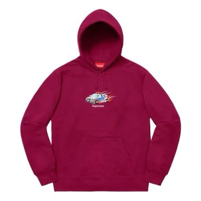 Supreme Fw19 Week 5 Cop Car Hooded Sweatshirt In Burgundy