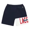 Supreme Fw19 Week 5 X Lacoste Logo Panel Sweatshort Logo In Blue
