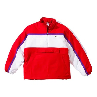 Supreme Fw19 Week 5 X Lacoste Puffy Half Zip Pullover In Red