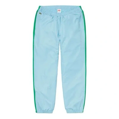 Supreme Fw19 Week 5 X Lacoste Track Pant Crossover Waterproof Nylon Pants Unisex Blue
