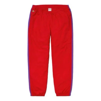 Supreme Fw19 Week 5 X Lacoste Track Pant Crossover Waterproof Nylon Pants Unisex Red