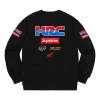Supreme Fw19 Week 6 X Honda X Fox Racing Crewneck In Black