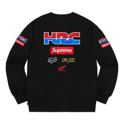 Supreme Fw19 Week 6 X Honda X Fox Racing Crewneck In Black