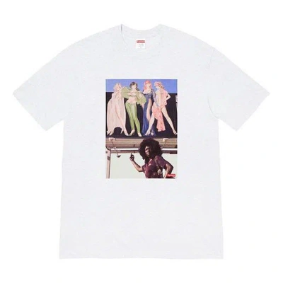 SUPREME SUPREME FW19 WEEK 7 AMERICAN PICTURE TEE USA PHOTO PRINTING SHORT SLEEVE UNISEX GRAY