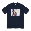 Supreme Fw19 Week 7 Bible Tee Printing Short Sleeve Unisex Navy Blue In Blue