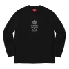 Supreme Fw19 Week 7 Marrakech Ls Top Logo Tee In Black