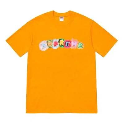 Supreme Fw19 Week 7 Pillows Tee Logo Tee In Orange