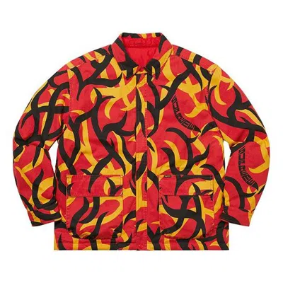 Supreme Fw19 Week 8 Reversible Puffy Work Jacket In Multi