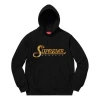 Supreme Fw19 Week 8 Sequin Viper Hooded Sweatshirt In Black