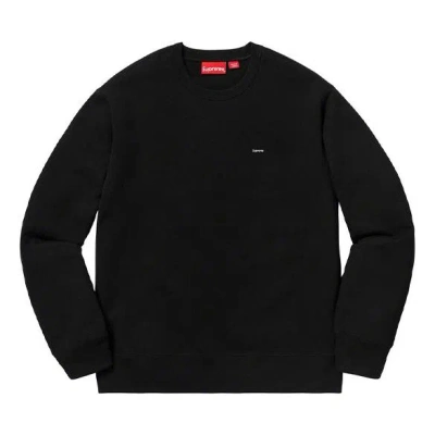 Supreme Fw19 Week 8 Small Box Crewneck Chest Small Label Round Neck Unisex Black