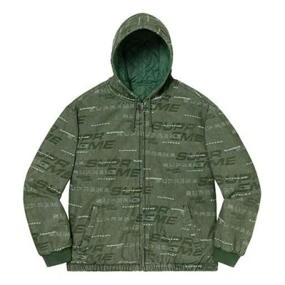 Supreme Fw19 Week 9 Reversible Dimensions Logo Denim Work Jacket