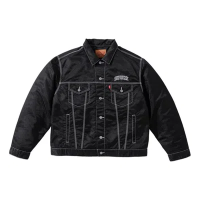 Supreme Fw19 Week 9 X Levis Nylon Trucker Jacket In Black