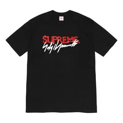 Supreme Fw20 Week 4 X Yohji Yamamoto Logo Tee 'black White'
