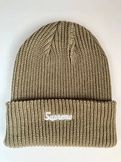 Pre-owned Supreme Fw22 (defect) Loose Gauge Beanie Taupe