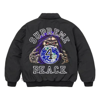 Supreme Fw23 Fw23 Week11 Peace Embroiderd Work Jacket 'black'