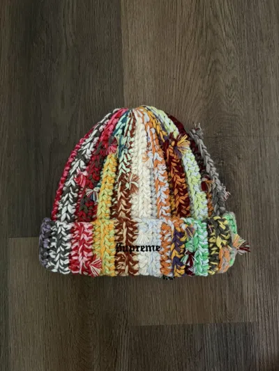 Pre-owned Supreme Fw23 Multicolor Hand Tied Beanie