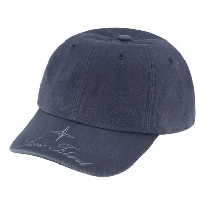 Supreme Fw23 Week 10 Stone Island Twill 6-panel Cap 'navy'