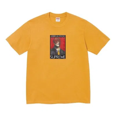 Supreme Fw23 Week7 American Psycho T-shirt 'yellow' In Orange