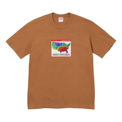 Supreme Fw23 Week7 Weather T-shirt 'brown'