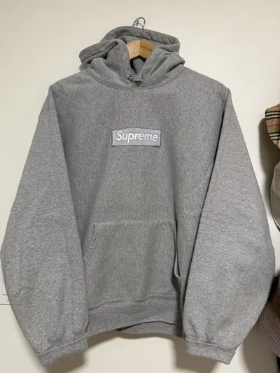 Pre-owned Supreme Fw24  Box Logo Hooded Sweatshirt In Gray