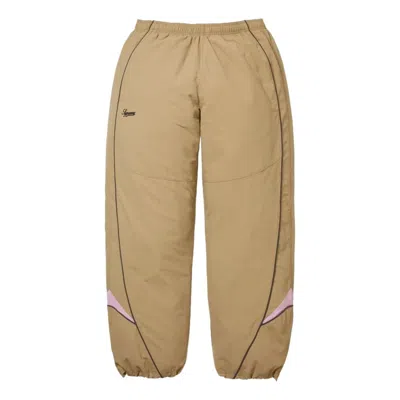 Supreme Fw25 Contrast Piping Track Pant 'tan' In Brown