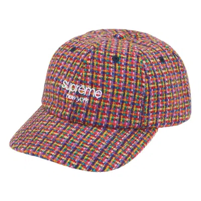 Supreme Fw25 Harris Tweed® 6-panel 'red' In Multi