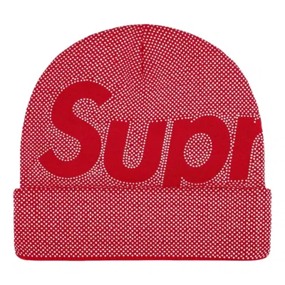 Supreme Fw25 Studded Knockout Big Logo Beanie 'red'