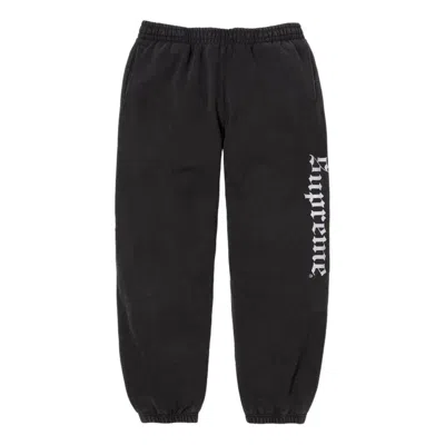 Supreme Fw25 Washed Old English Sweatpant 'black'