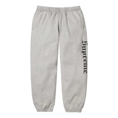 Supreme Fw25 Washed Old English Sweatpant 'heather Grey' In Gray