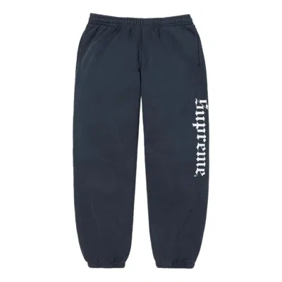 Supreme Fw25 Washed Old English Sweatpant 'navy' In Blue