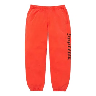 Supreme Fw25 Washed Old English Sweatpant 'orange'