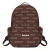 Supreme Logo-print Backpack In Brown