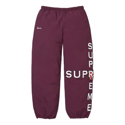 Supreme Fw26 Cross Track Pant 'plum' In Brown