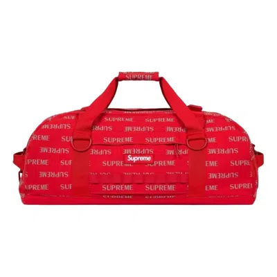 Supreme Large Logo-print Duffle Bag In Black