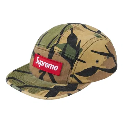 Supreme Fw26 Military Camp Cap 'spring Green Predator Camo' In Multi